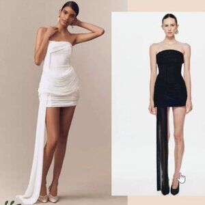 MISHA Ember Strapless Wrapped Mini Dress